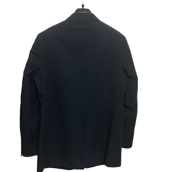 Hunt Rowe Navy Blue Cotton Blazer Sport Coat 2 Button Size 42 - Picture 4 of 6